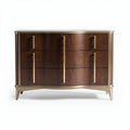 Luxe lade kast van walnoot met gouden handgrepen 120 x 60 x 75cm